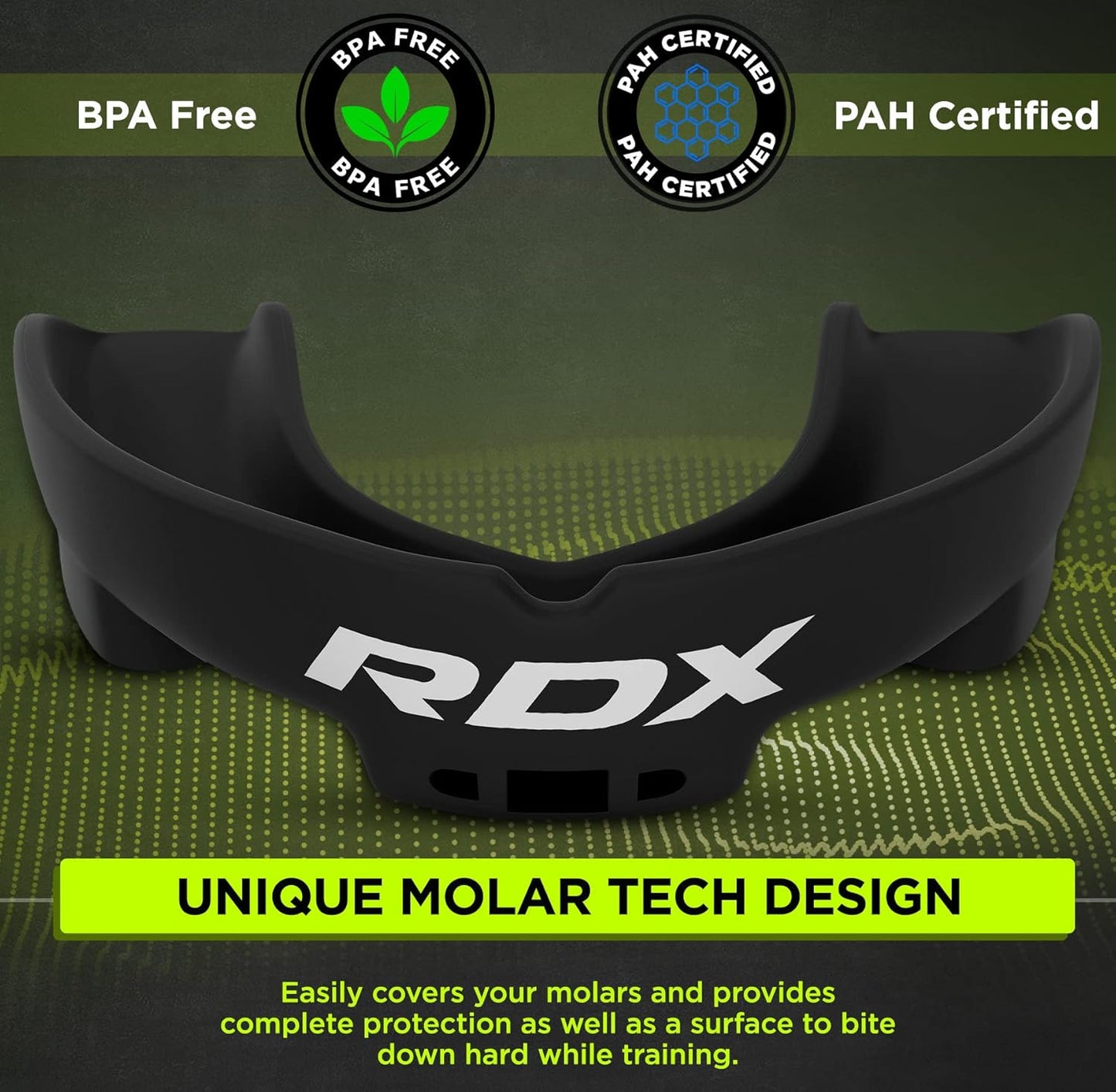 RDX Mouth Guard - Adult Boxing & MMA Gum Shield with Storage Case | Perfect for Contact Sports 12+