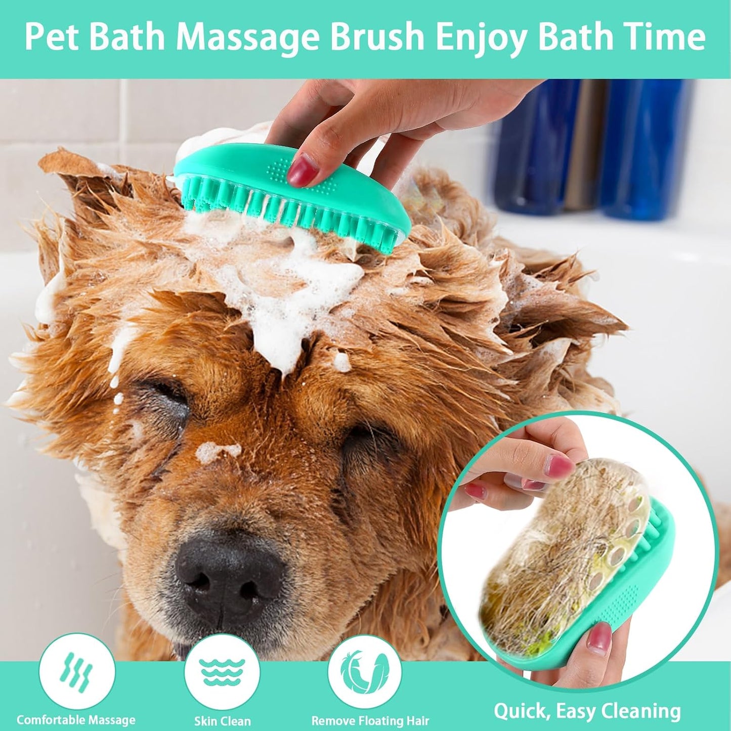 Skiennix Self-Cleaning Slicker Brush Set - Professional Grooming Tools for Dogs & Cats | 5-Piece Kit