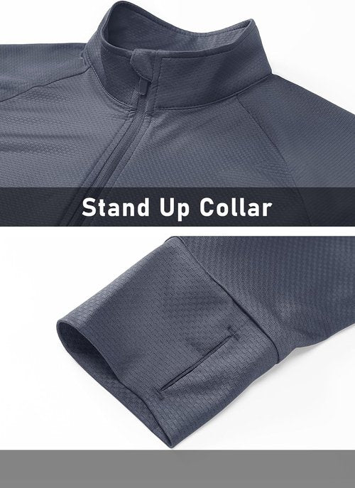 MAGCOMSEN Women's Lightweight Athletic Jacket - UPF 50+ Sun Protection, Full Zip, Long Sleeve, Perfect for Hiking