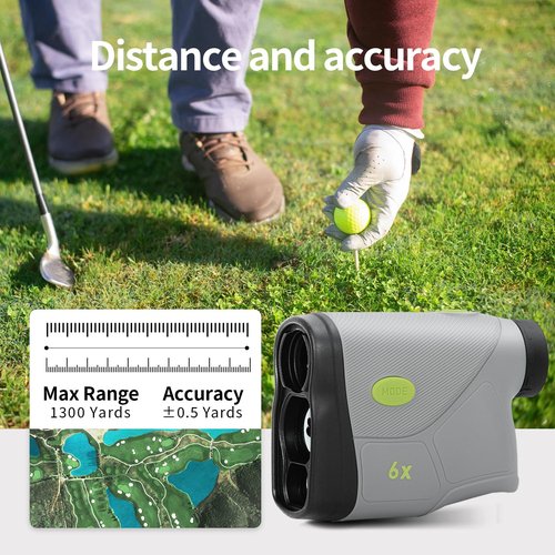 BRESSER Golf Range Finder for Hunter with Slope, 1300Yards Laser Range Finder Golfing, 6X Magnification, Flag Pole Locking Vibration, Golf Accessories & Men's Golf Gift, Tournament Legal