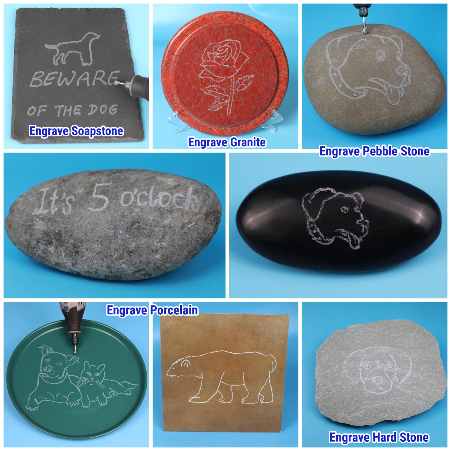 Sworker 10 Pcs Carbide Burr Set 1/8" Shank Compatible with Dremel Bits Double Cut and Aluminum Cut (Wide-Flute Cut) Rotary Tools Attachment Kit Rasp Metal Wood Stone Steel Grinding Carving Cutting