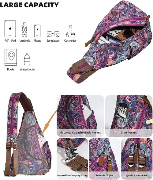 KL928 Canvas Sling Bag - Stylish Small Crossbody Backpack for Casual Use | Unisex Daypack