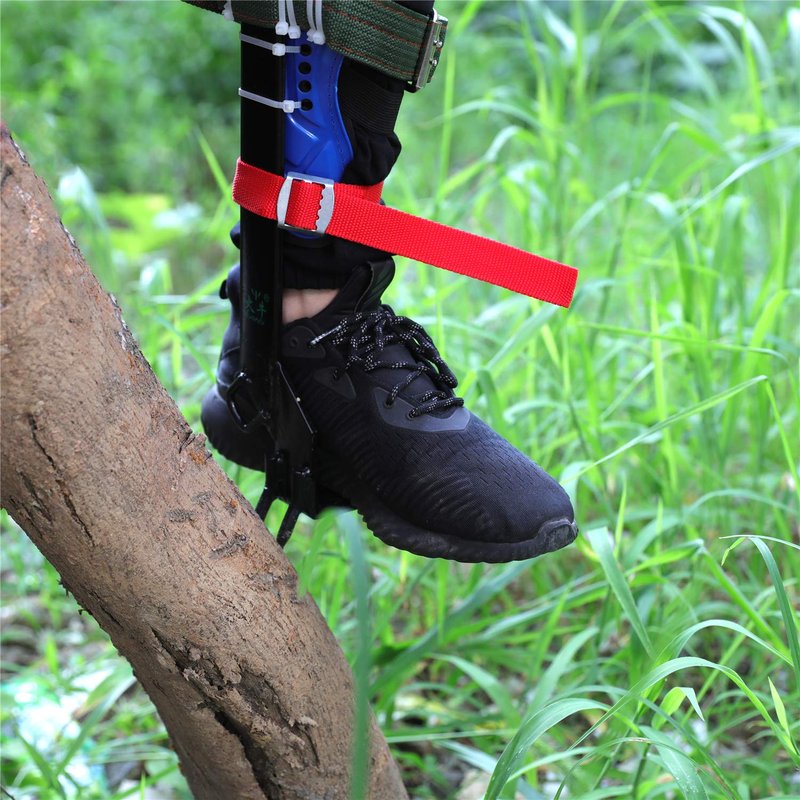 HTTMT- Tree/Pole Climbing Spike Set Safety Belt Strap Rope Adjustable Stainless Steel [P/N: ET-OUTDOOR002-RAW]
