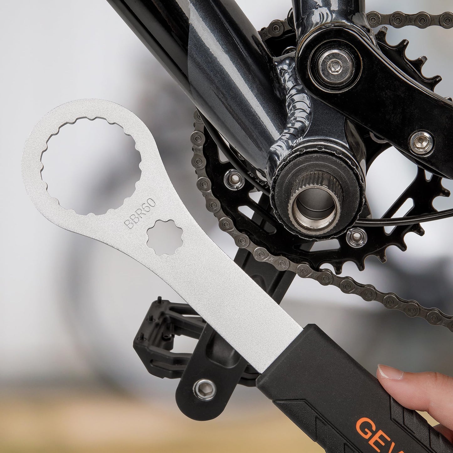 GEWAGE Bicycle Bottom Bracket Tool - Bottom Bracket Removal Install Tool Compatible with Shimano Hollowtech II/BB9000, BBR60,12X46MM - BB Remover with Crank Cap Wrench (FIT BBR60)