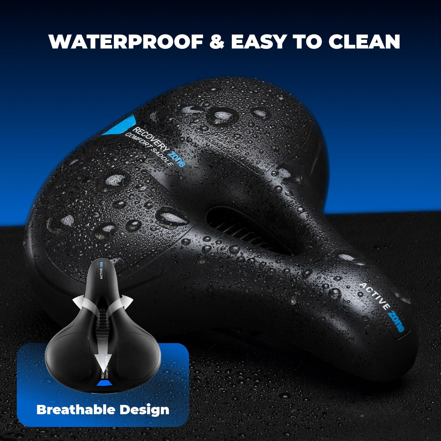 ROCKBROS Bike Seat Cushion Soft Wide Bicycle Seat for Peloton, Road