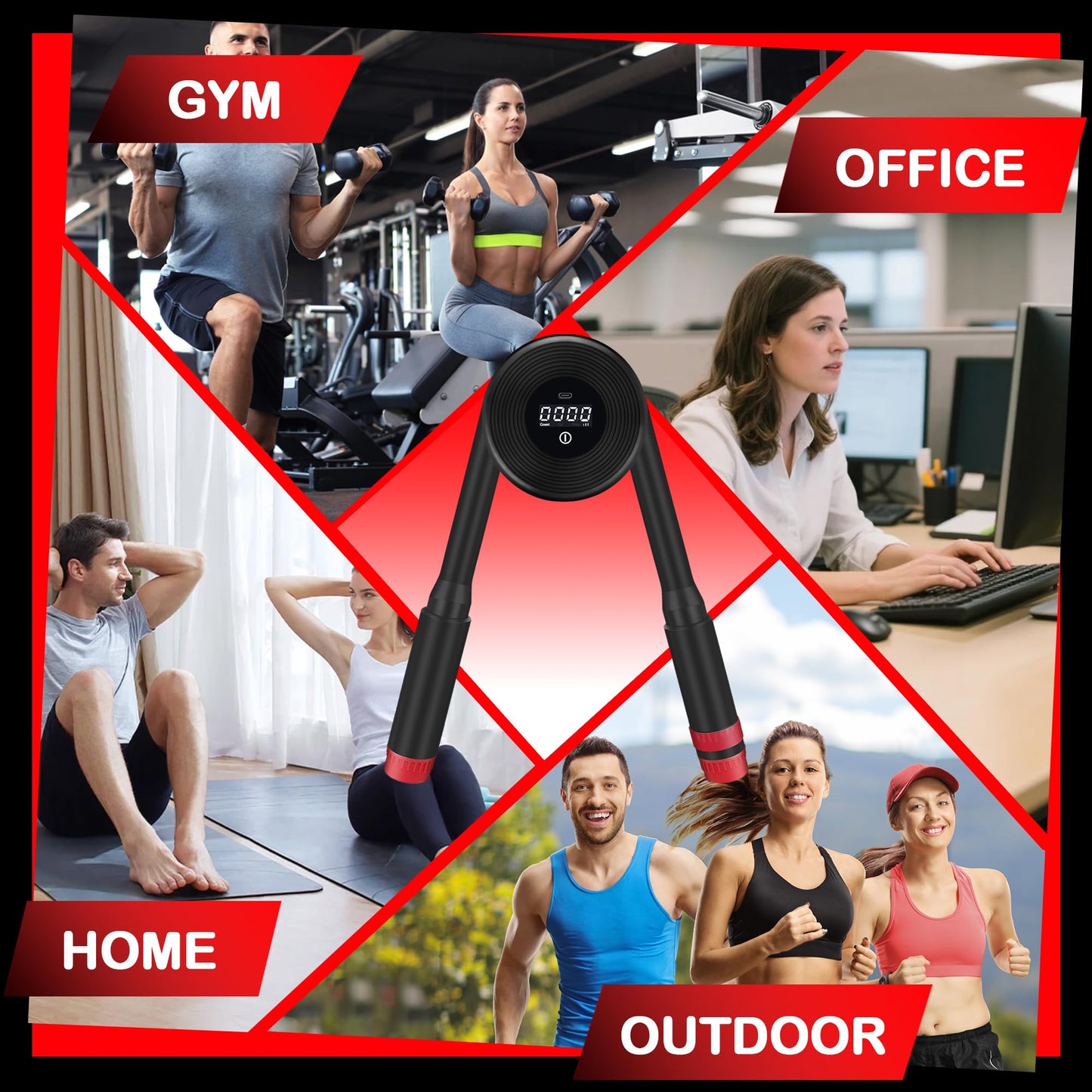 Hydraulic Arm Exerciser 22–440LBS with LED Display – Adjustable Power Chest Workout Equipment for Chest, Arm, Shoulder & Back – Count & Timer Strength Trainer for Men Home Gym