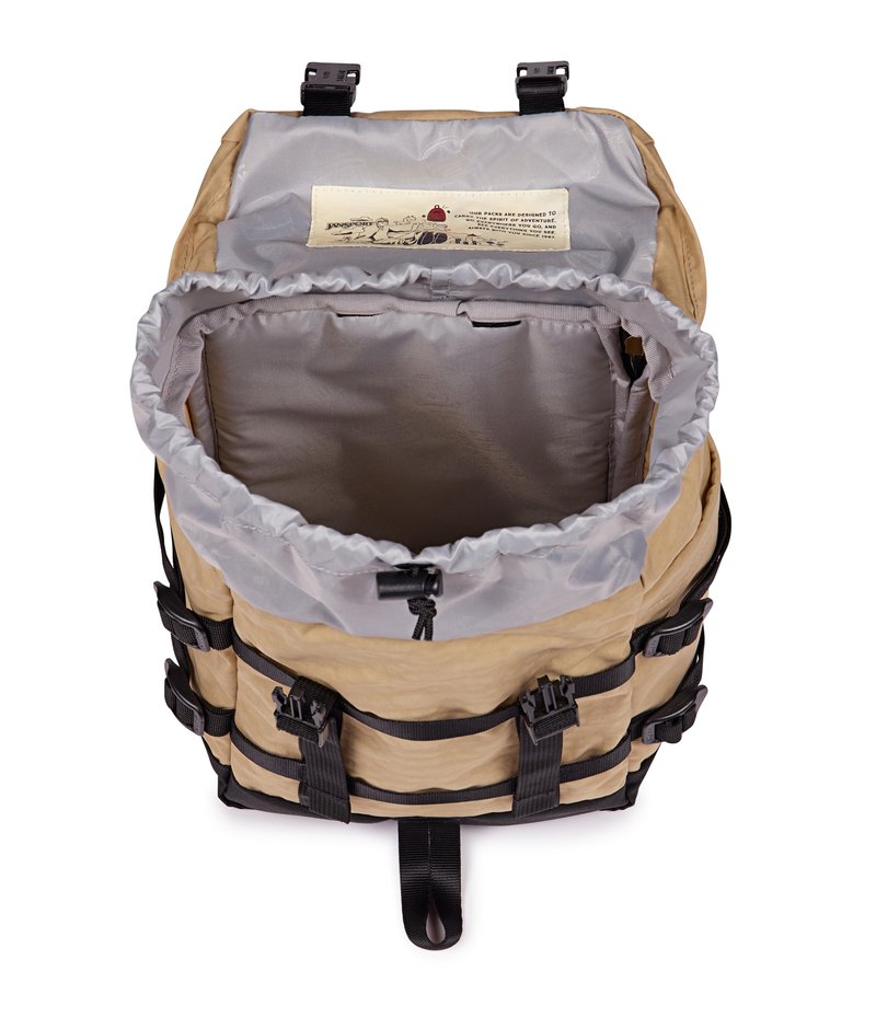 JanSport Mini Skip Pack – Compact Backpack with Main Compartment, Side Water Bottle Pocket, and Zippered Accessory Pocket, Travertine