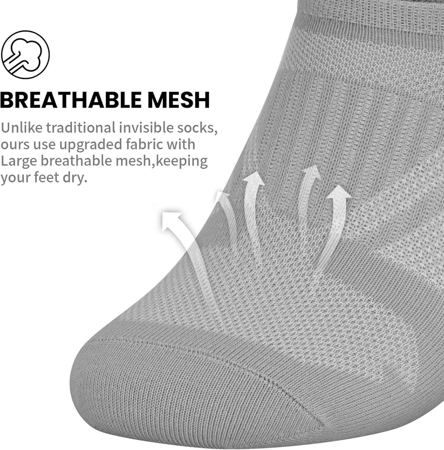 Wernies No Show Socks for Women - 8 Pairs of Invisible Ankle Cotton Socks, Low Cut Casual Style