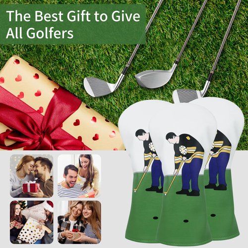 Jnnicoog Golf Club Head Covers, Driver Headcover，Golf Club Covers, Driver Cover，Golf Club Covers，Novelty DriverHead Covers