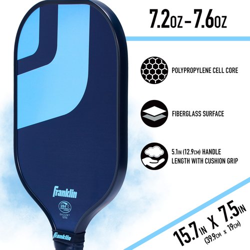 Franklin Sports Pickleball Paddle and Ball Set - (2) Fiberglass Paddles + (4) X-40 Balls - USA Pickleball (USAP) Approved - 2 Player Set