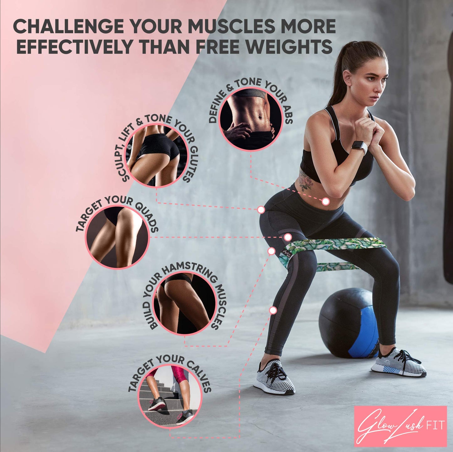 Fabric Resistance Bands Set of 3 - Premium Quality Resistance Booty Bands with Mesh Carry Bag - 3 Strength Levels - Non-Slip Anti-Rolling Design - Build Muscle, Burn Calories, Sculpt and Tone