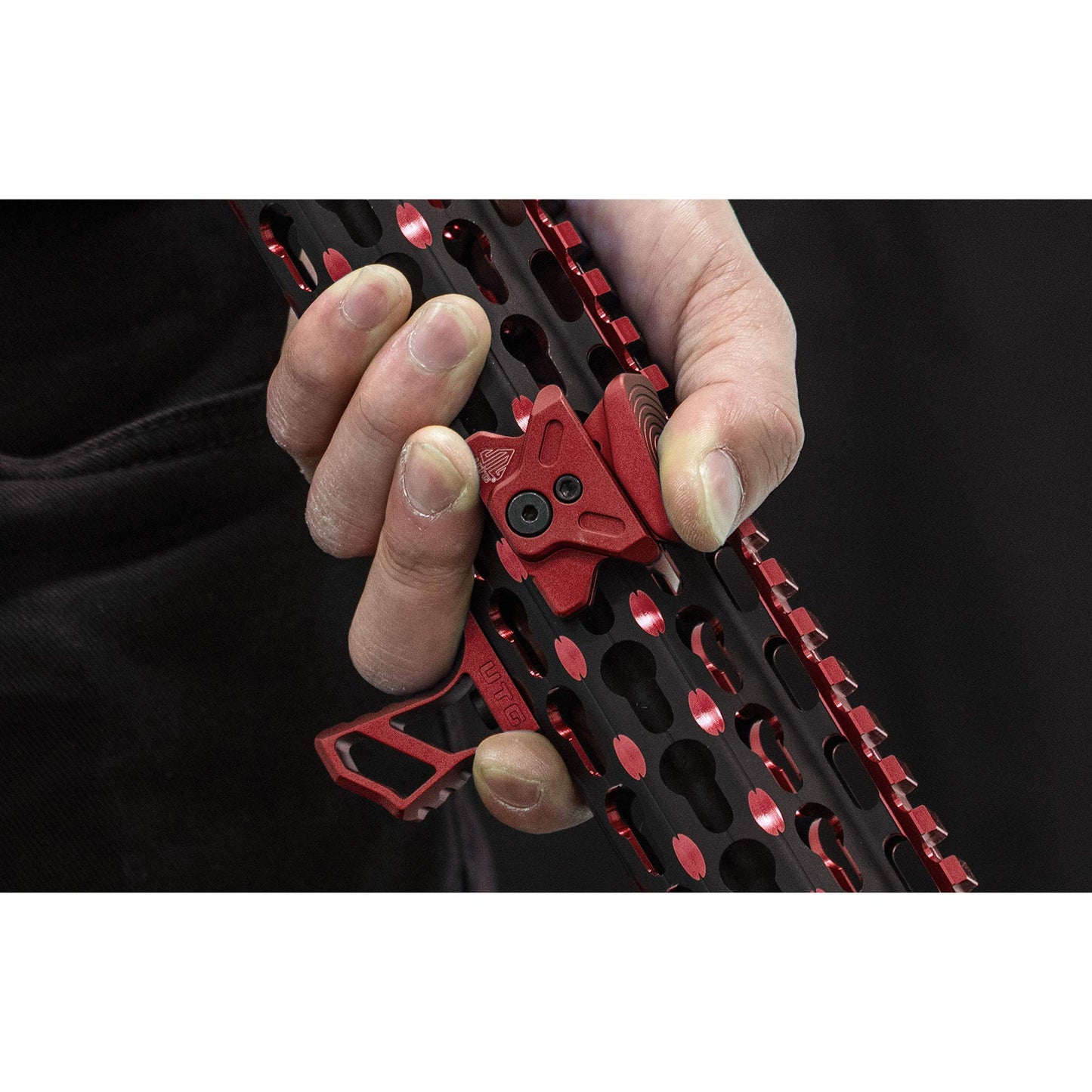 UTG Angled Index Mount, Keymod, Matte Red