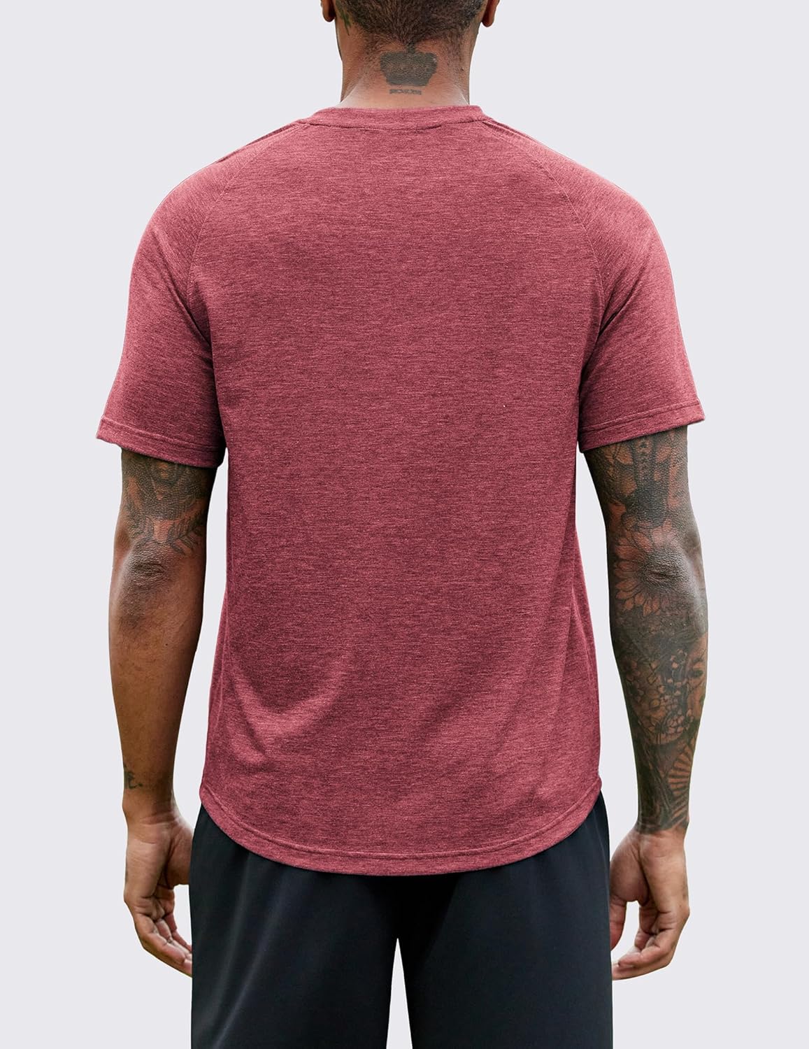 PINSPARK Men's Workout Shirts - Quick-Dry Moisture-Wicking Athletic T-Shirts | 3-Pack Short Sleeve