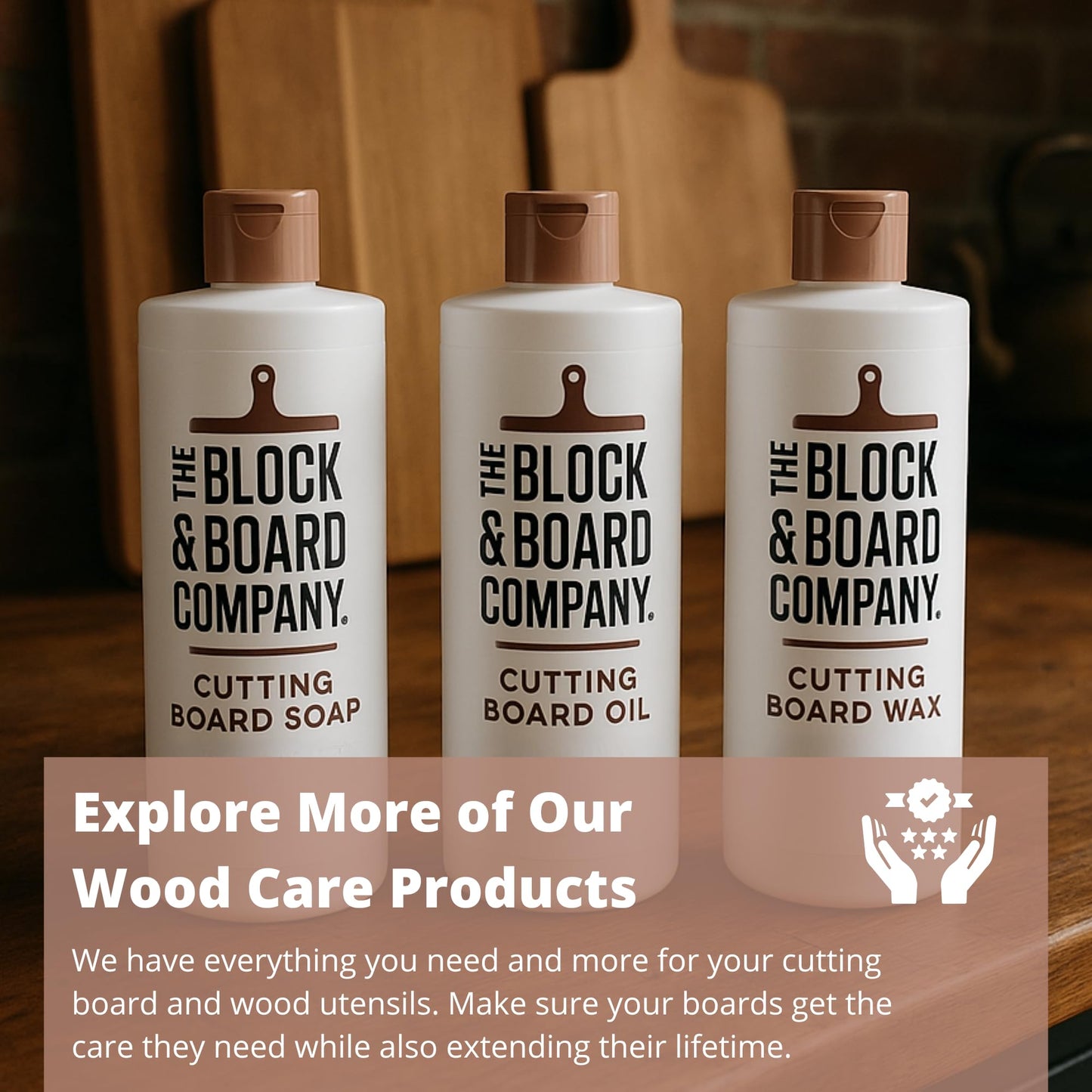 The Block & Board Company Specialist Board Cutting Board Scrub Brush Food Grade Cleaning Brush | For Wood, Stone, Butcher Block, Countertop & Utensils