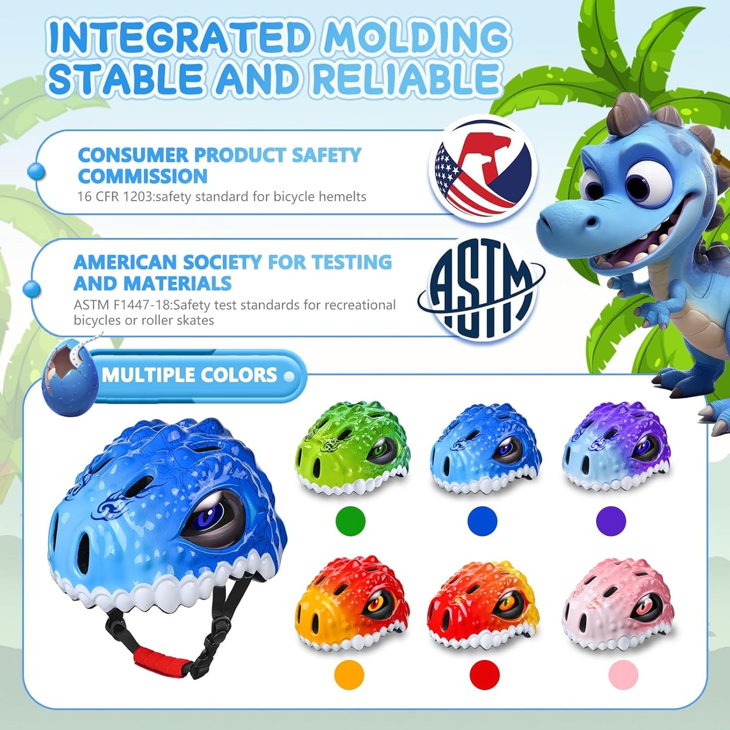 Skiennix Kids Bike Helmet - Adjustable 3D Design for Boys & Girls | Lightweight & Ventilated