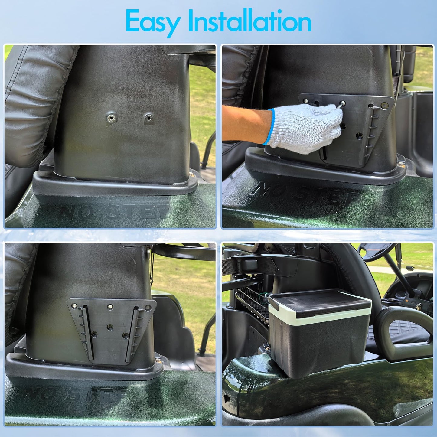Club Car Precedent Cooler, Golf Cart Ice Coolers with Mounting Bracket for Club Car Precedent Tempo Onward, Universal 6L Large Capacity Cooler, 48 Hours Cooling Ice Chest OEM#102588101 103886801