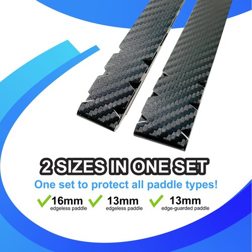 KASACA Pickleball Paddle Edge Guard Tape-2 Pack for 16mm & 13mm Paddles – 3K PU Interwoven Texture – No Wrinkling, Protective Tape for Edgeless & Edge-Guarded Paddles for Curved Edges