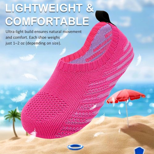 ANLUKE Kids Water Shoes - Quick-Dry Aqua Socks for Swimming | Lightweight & Barefoot Design