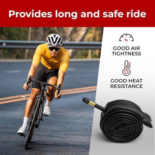 Fincci Pack Inner Tubes - 700c x 35c/38c with 48mm Schrader-Presta Valve | Durable Butyl Rubber for Gravel, Road & Hybrid Bikes