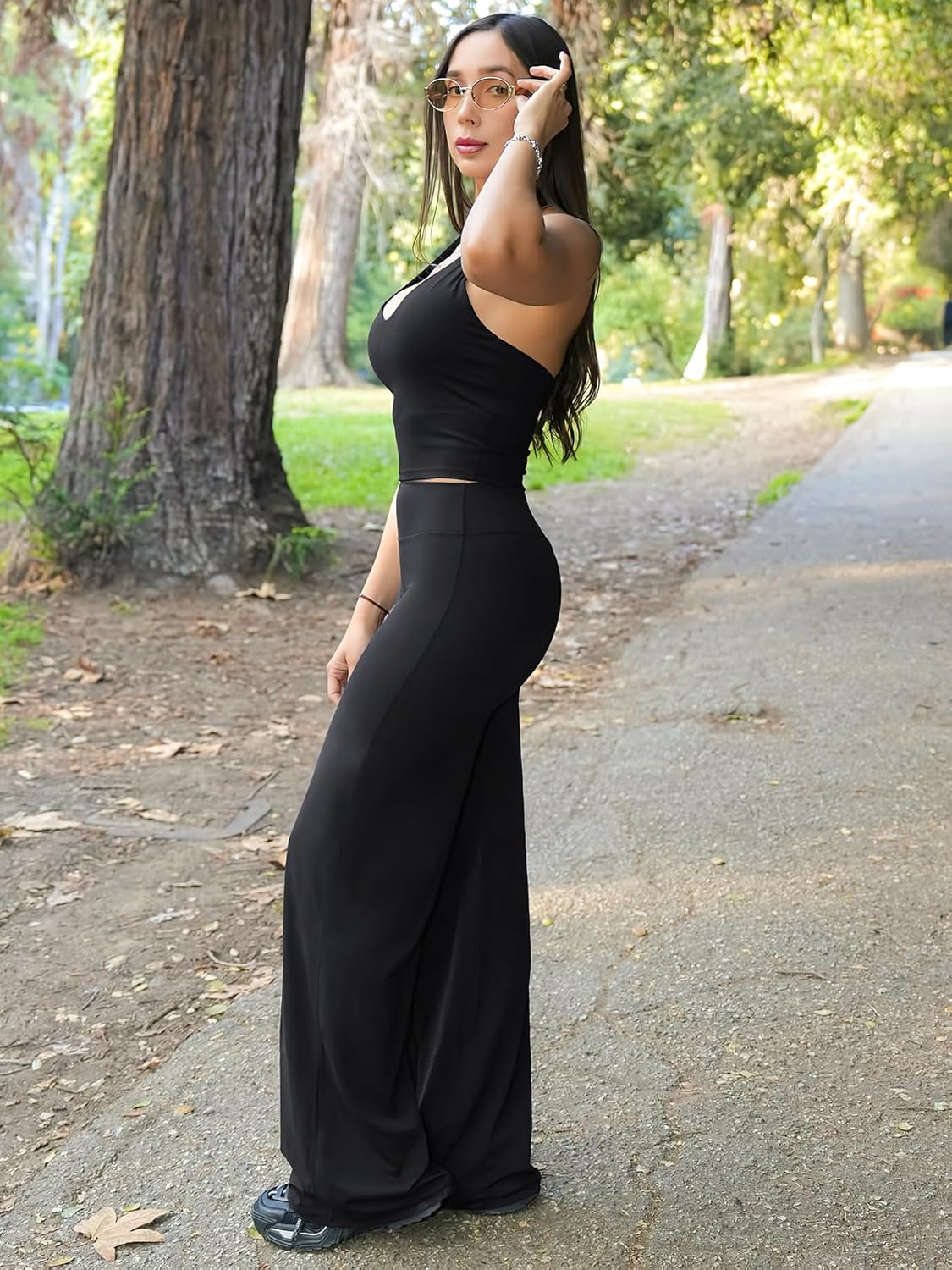 YEOREO High Waist Workout Leggings - No Front Seam, Buttery Soft Fabric | Available in 29", 31.5", 33", 35" Sizes