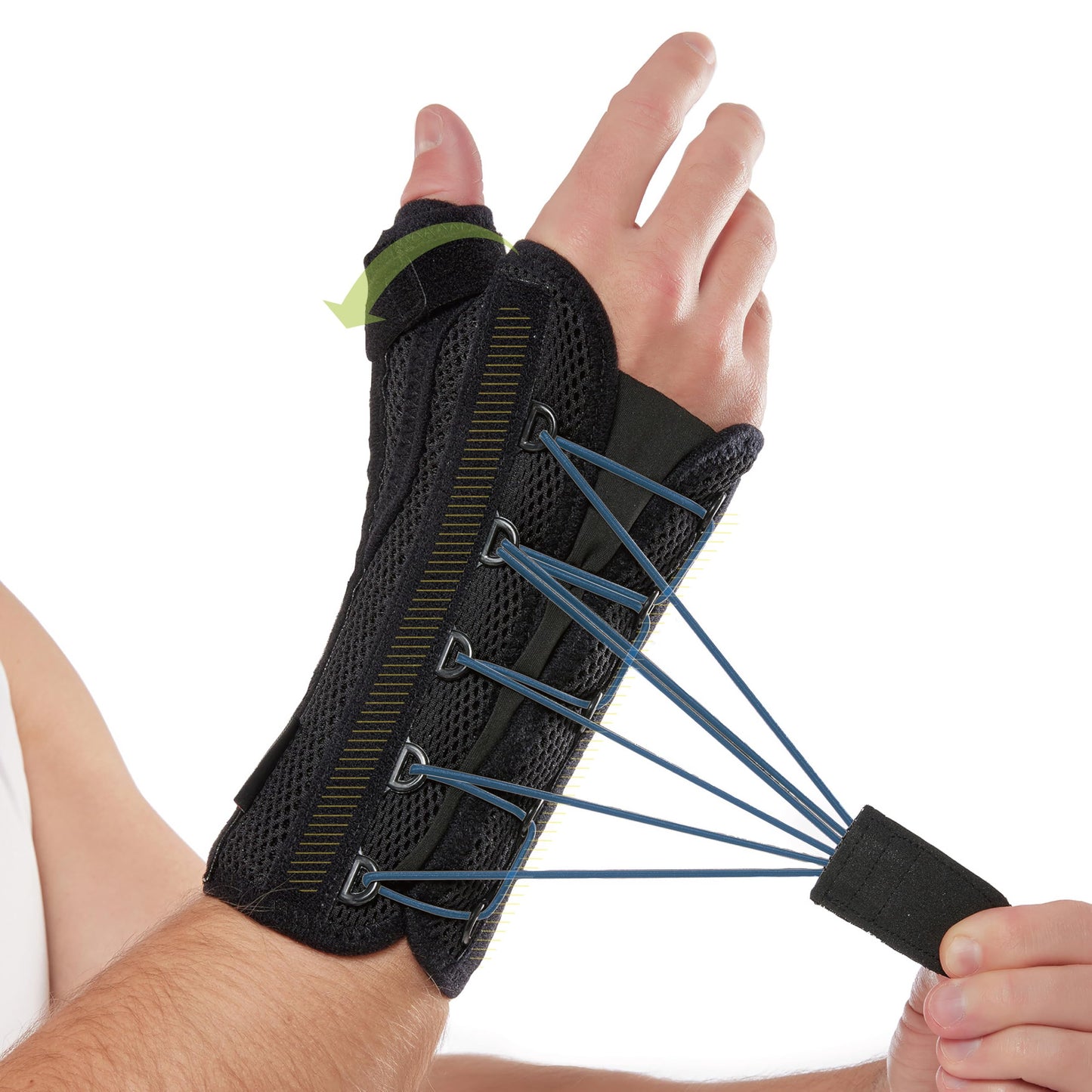 Comforband Quick-Strap Wrist & Thumb Spica Splint – Adjustable Support Brace for De Quervain's Tenosynovitis, Tendonitis, Arthritis, Sprains, and Fractures (Right Hand, L/XL)