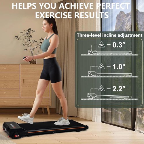 GOYOUTH Electric Treadmill - 2 in 1 Under Desk Motorized Walking & Jogging Machine with Remote Control & LED Display