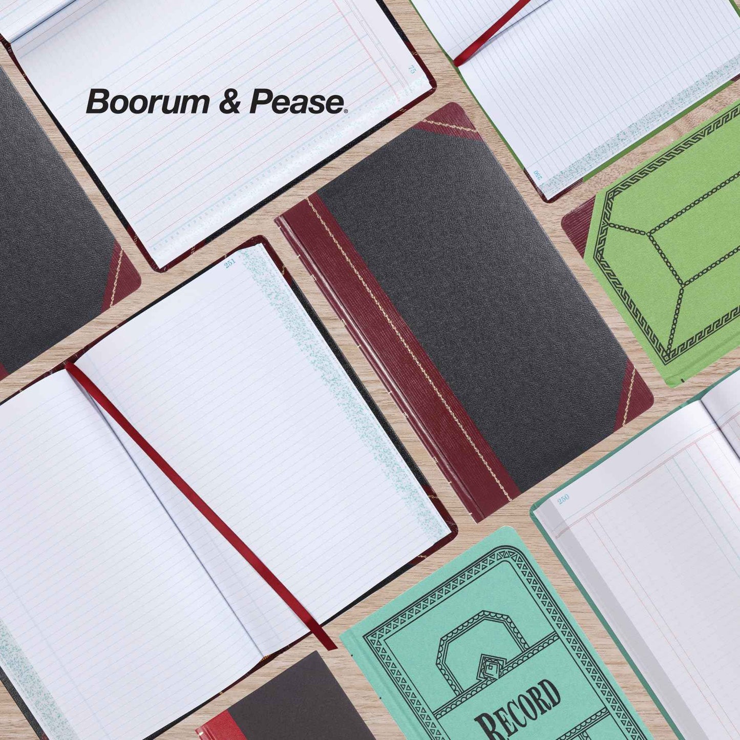 Boorum & Pease L21150R Laboratory Record Book,150 Pages,8-1/8-Inch x10-3/8-Inch,Black/Red