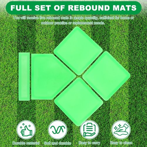 Glow-In-The-Dark Baseball Set by [Brand Name] - 5 Pcs with Carrying Bag & 4 Pickleballs | Perfect for Backyard Fun
