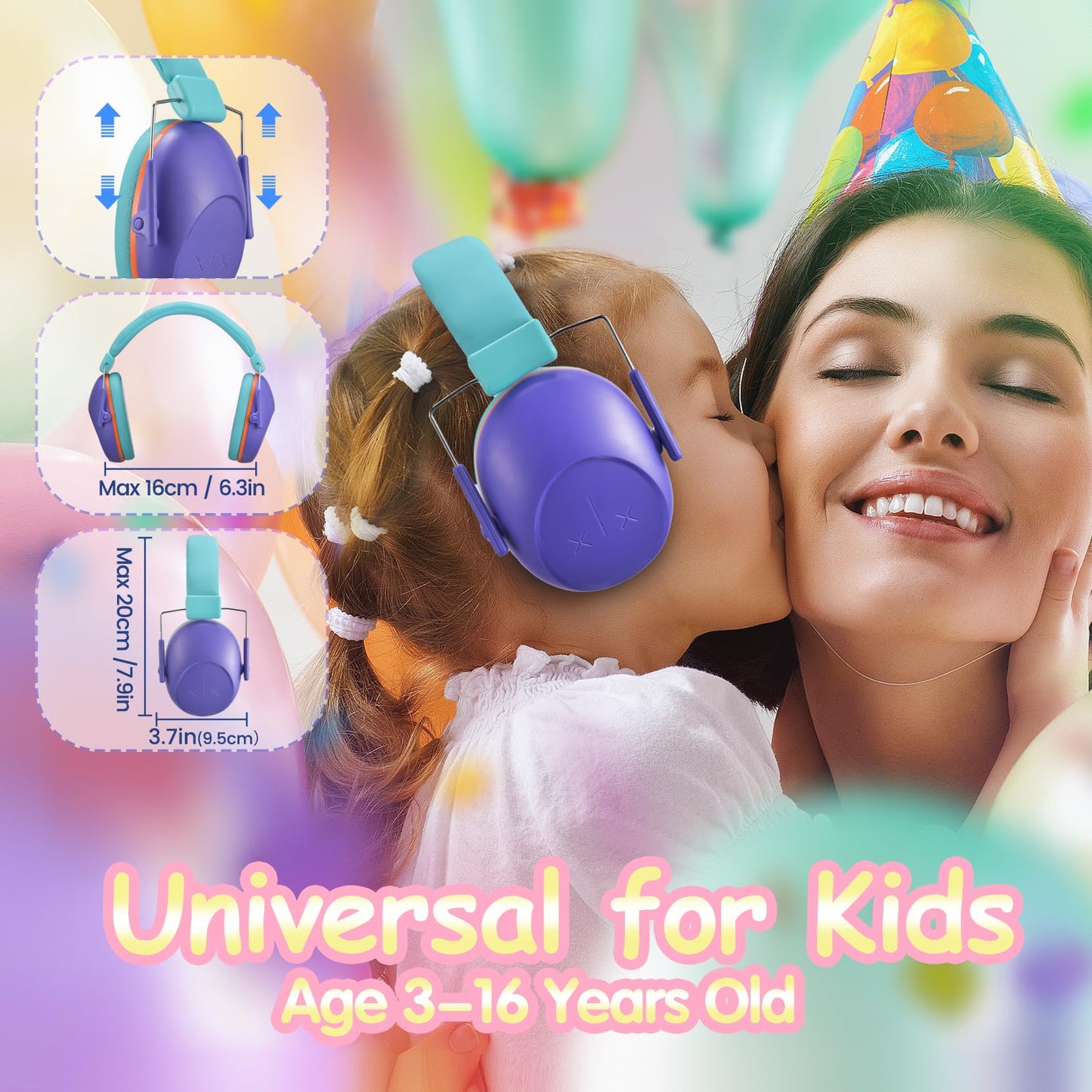Onhear Kids Noise Cancelling Headphones, NRR 26dB Kids Ear Protection Earmuffs for Autism, Toddler, Children, Noise Cancelling Sound Proof Earmuffs/Headphones for Concerts, Air Shows, Fireworks