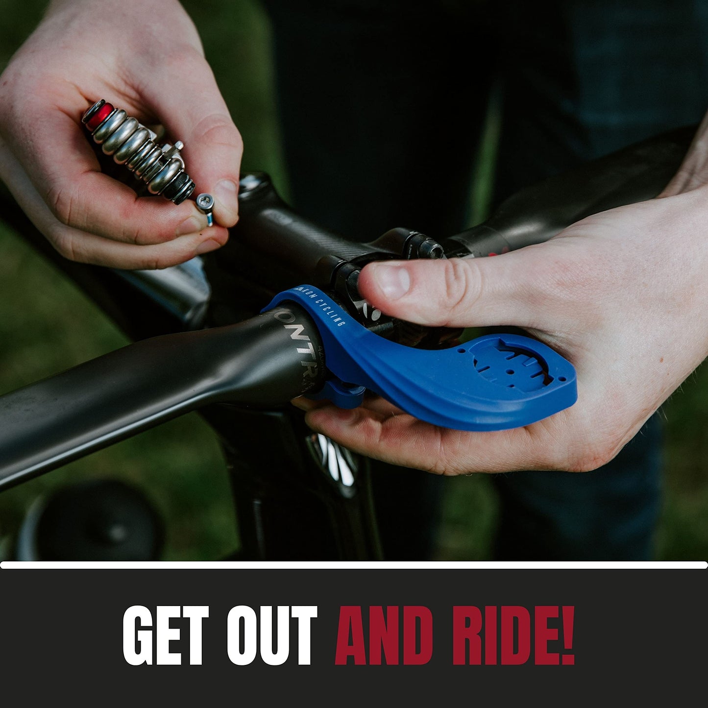 KOM Cycling Orange Garmin Bike Mount from Garmin Edge Mount Designed for Garmin Edge 530 and Other Garmin Models