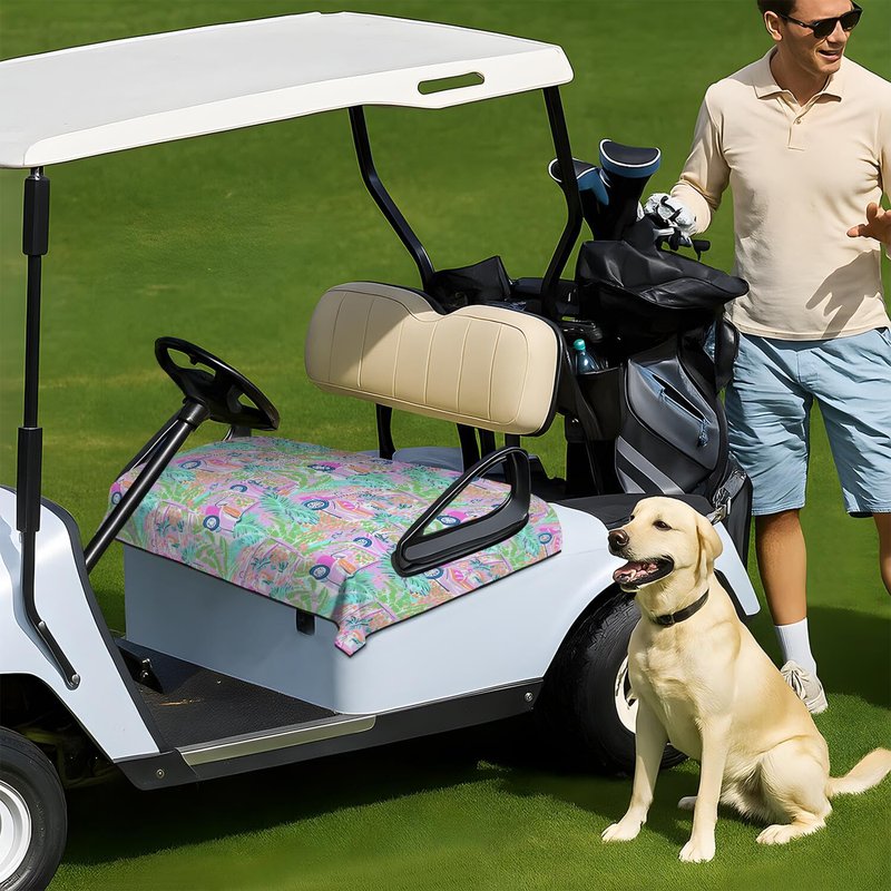 syienasdk Golf Cart Seat Covers, Breathable Golf Cart Seat Towel Blanket for 2-Seat Golf Carts, Golf Club Car Accessories 51''x 31''