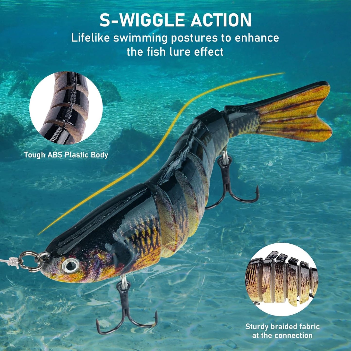THKFISH Fishing Lures Kit - 19PCS Tackle Box for Freshwater Bass, Trout, Crappie & More
