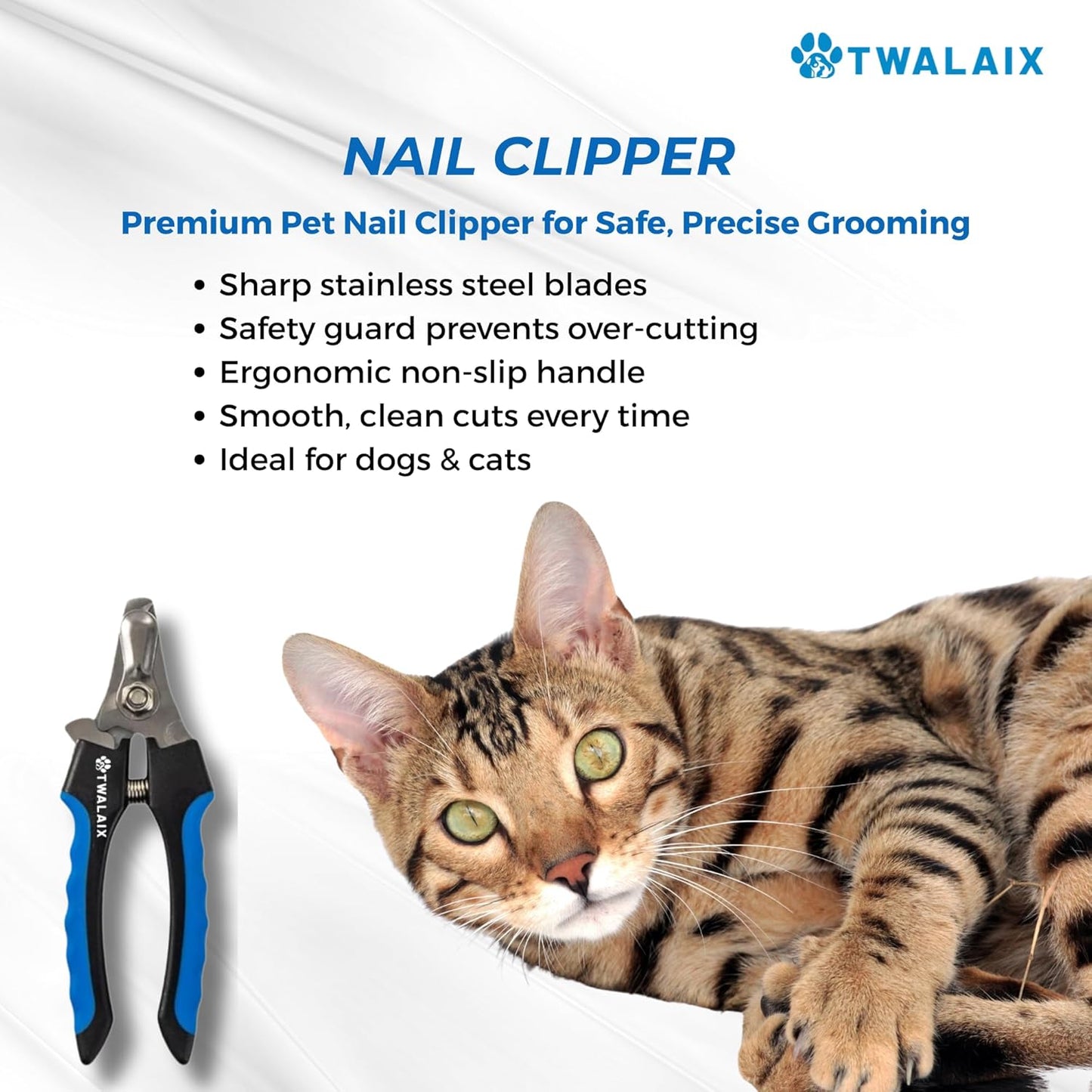 Skiennix 6-In-1 Pet Grooming Kit - Deshedding Brush, Nail Clipper & More for All Coat Types
