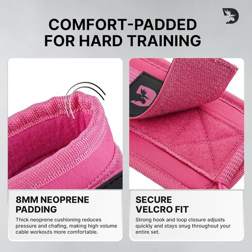 DMoose Fitness Ankle Strap - Premium Padded Cuffs for Cable Machines | Ideal for Booty Workouts & Leg Extensions