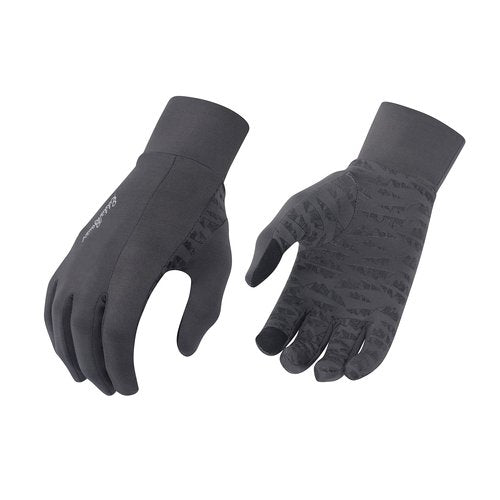 Eddie Bauer Touchscreen Warm Running Glove Liners, Standard Men's and Women's Cool Weather Gloves, Dark Grey, Large