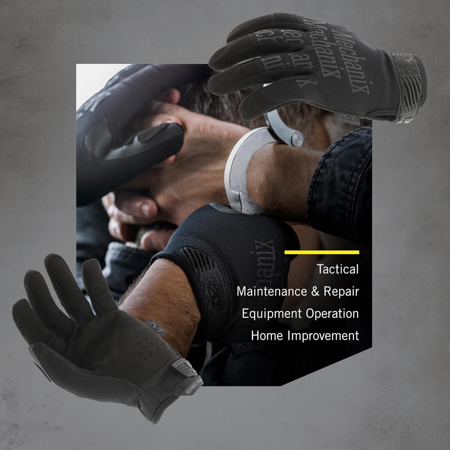 Mechanix Wear Original Tactical Gloves - High-Performance Anti-Slip Grip & Impact Resistant - Small | Covert Black