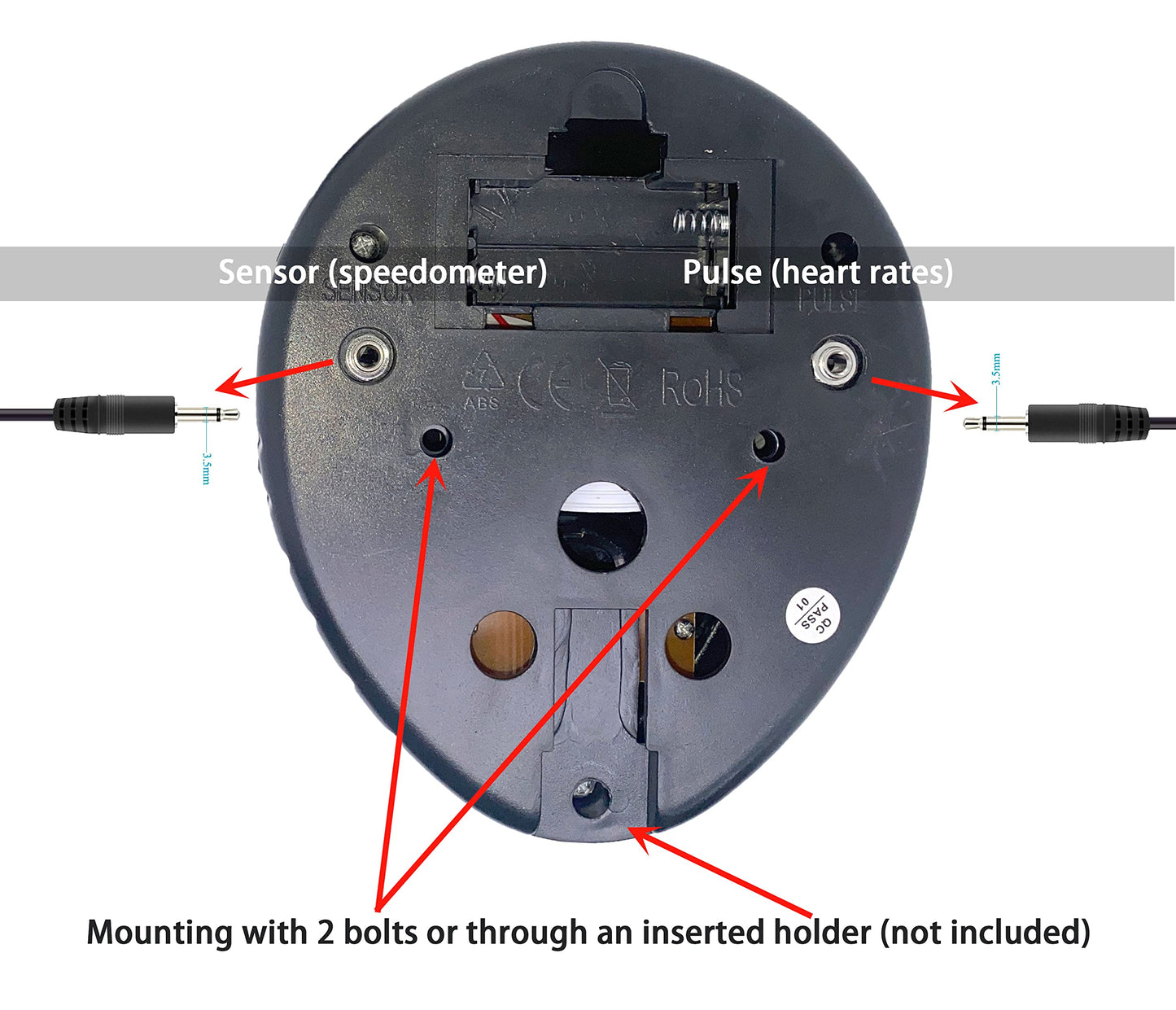 Generic Replacement Monitor Speedometer for Stationary Bikes, Heart Rate Tracker,Indoor Bike Monitor LCD(TS JP040), Indicators are Displayed in Miles