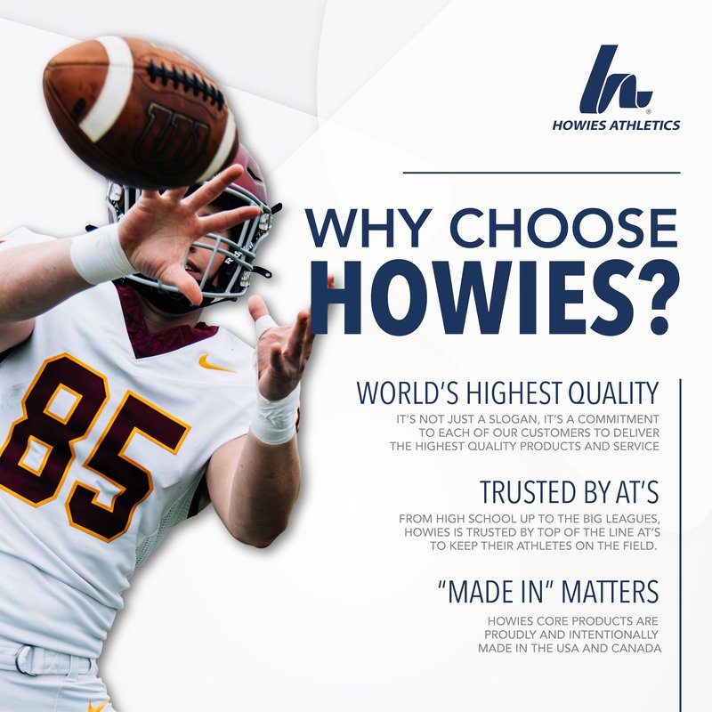 Howies Athletic Tape - 1" x 15yd White Athletic Tape, Pro Grade Strength - Sports Tape for Athletes and Medical Trainers, Fingers, Ankles, Wrist, Boxing, Football, Gymnastics (4)