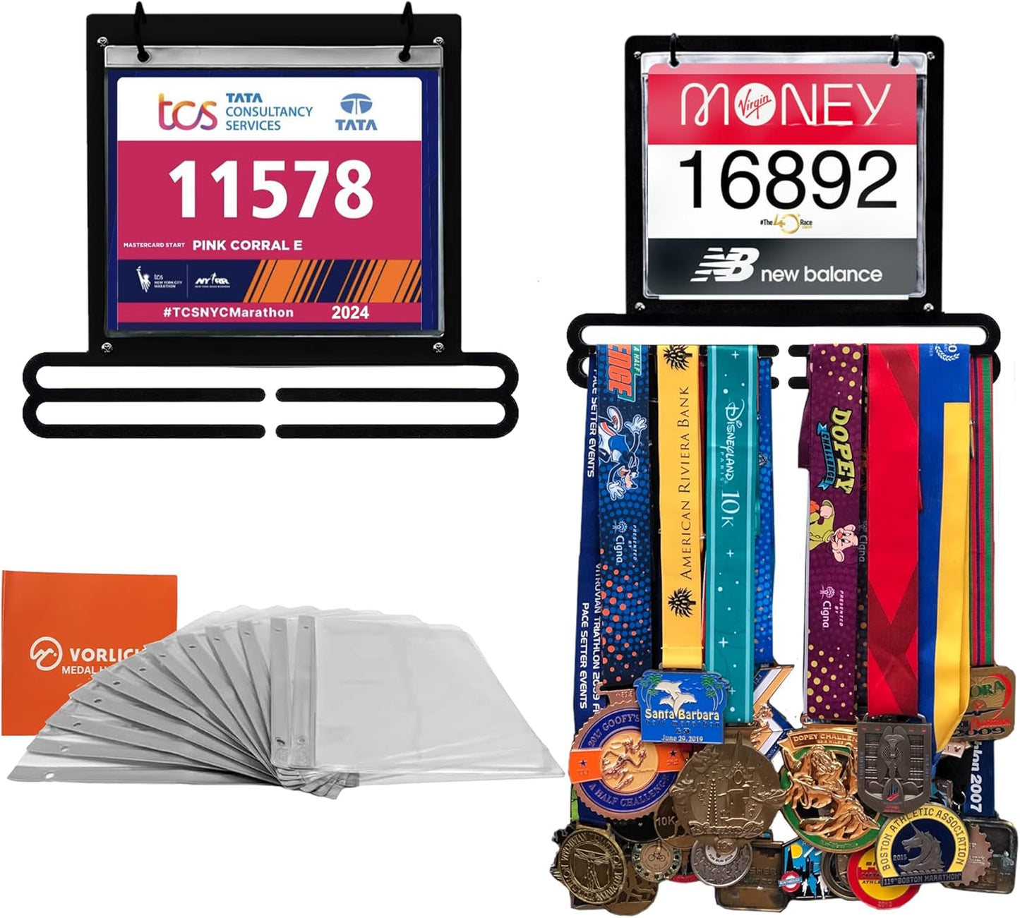 Vorlich Ultimate Running Gift Bundle - 13-Piece Running Gift Box with Race Bib & Medal Display