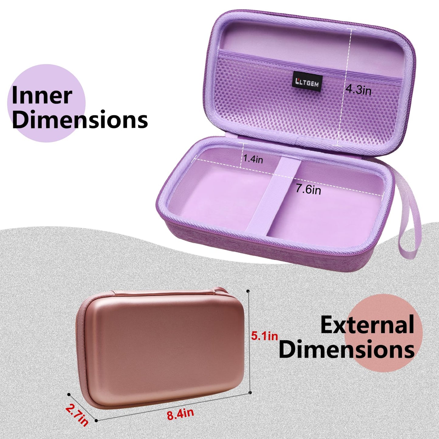 LTGEM Neck Light Case Compatible with Glocusent/Gritin/EastPin/Vekkia/Enclize/NIVAVA/LUXJET Neck Reading Light Cases, Book Light for Reading in Bed Cases,Purple(Case Only)