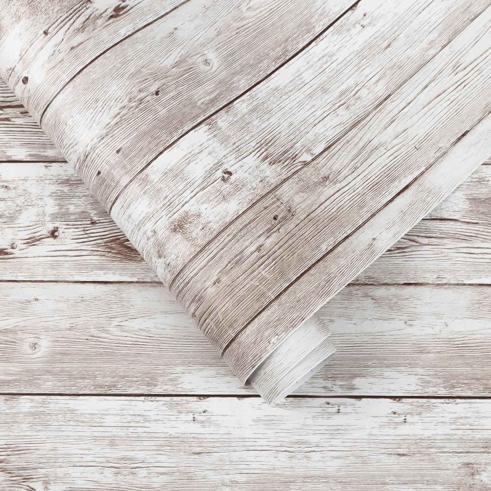 Heroad Contact Paper Peel and Stick Wallpaper Wood Grain Contact Paper for Cabinets Countertop Waterproof Removable Wallpaper Self Adhesive Decorative Shiplap Papel Tapiz para Pared 11.8''x276''