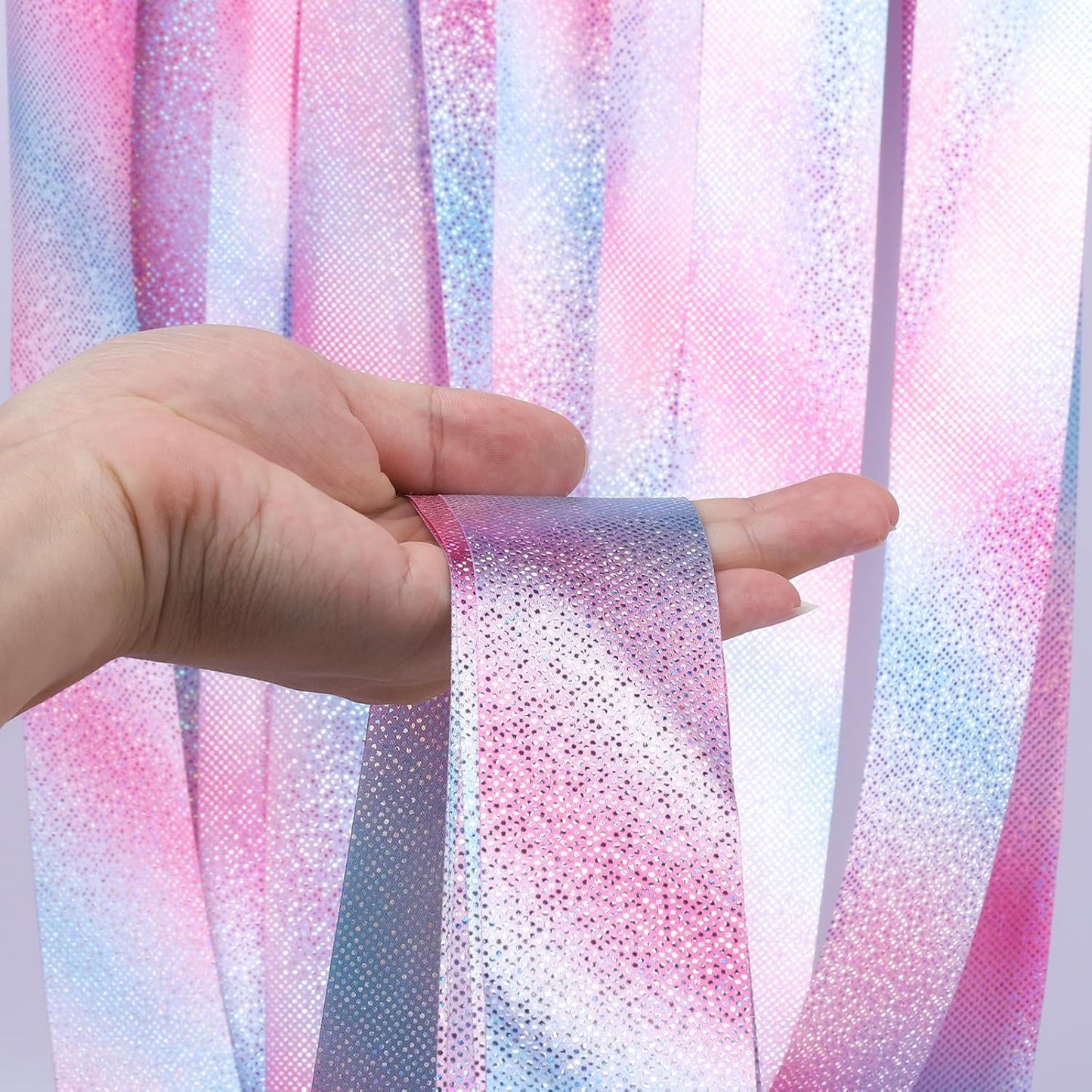 Skiennix Sparkly Dance Ribbons - 6.6 Ft Twirl Streamers for Kids' Ballet & Gymnastics Parties