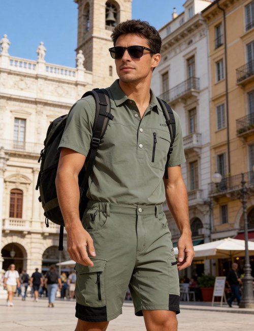 EZRUN Men's Tactical Cargo Shorts - Quick Dry Multi-Pocket Design for Hiking, Fishing & Travel
