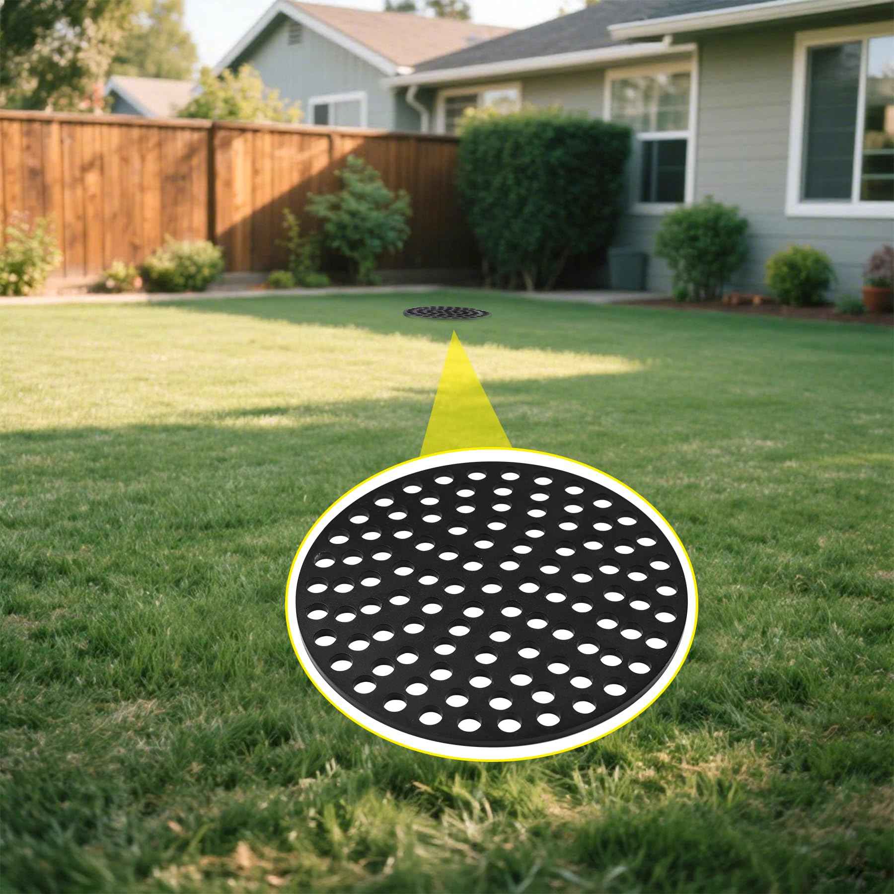 Bueyfolt 8inch Cast Iron Drain Cover, Garage Drain Cover, Floor Drain, Floor Strainer