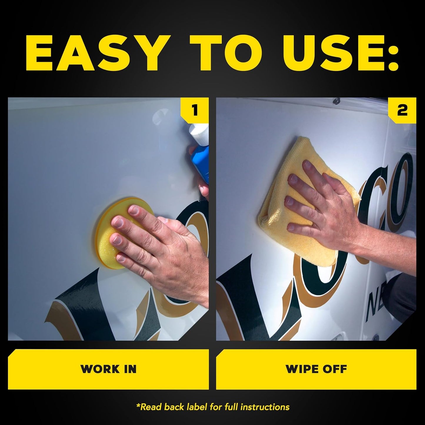 Meguiar's M5001 Marine/RV Cleaner Wax - Easy One-Step Wax for Boats & RVs | Restores Color & Protects, 1 Gallon
