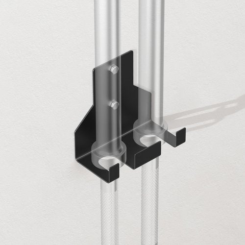 Fitvids Wall Mount Vertical Barbell Hanger Olympic Barbell Holder, For 2 Bars
