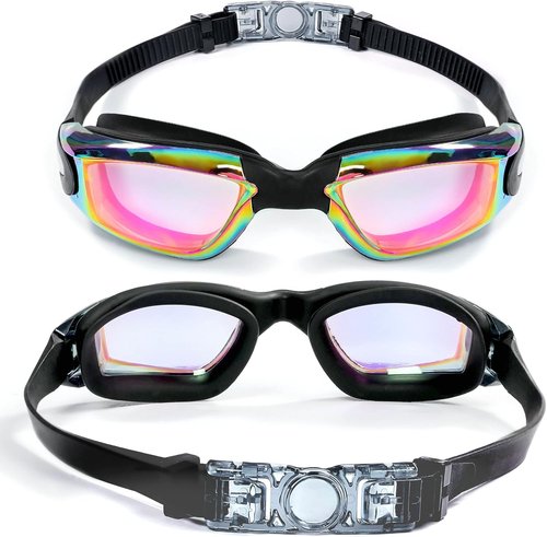 EWPJDK Swim Goggles - Anti-Fog, Leak-Proof Design | 2 Pack for Men and Women