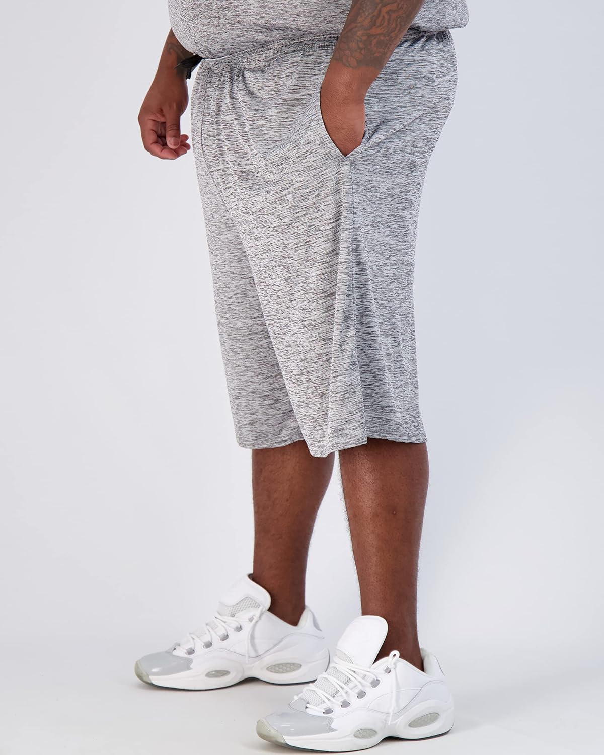 Real Essentials Men's Big & Tall Active Performance Shorts - 3-Pack Dry Fit & Mesh (3X-5X)