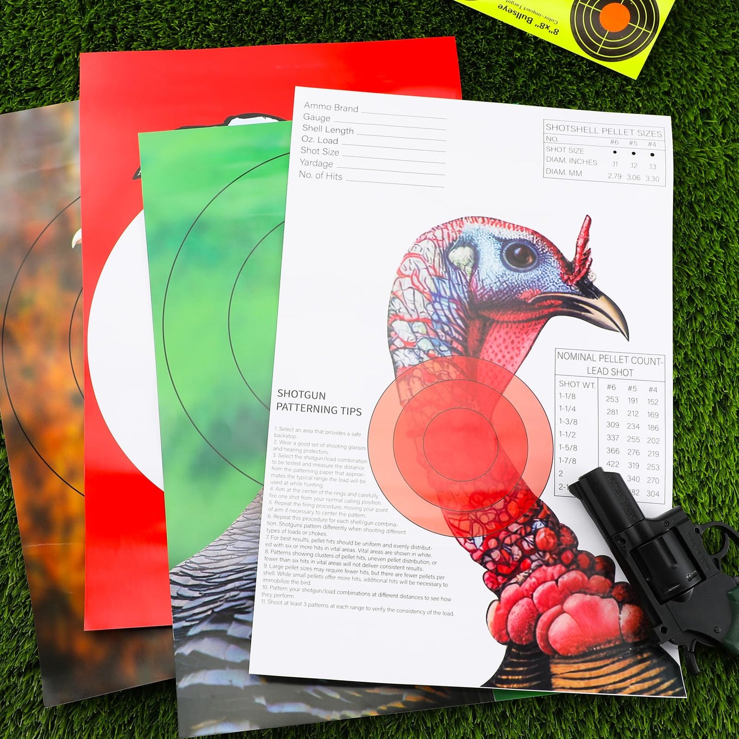 Feifeiya 12 Pcs 3 Style 12" x 18" Turkey Targets Turkey Shooting Targets for Hunting Realistic Animal Target for Practice Turkey Hunting Accessories