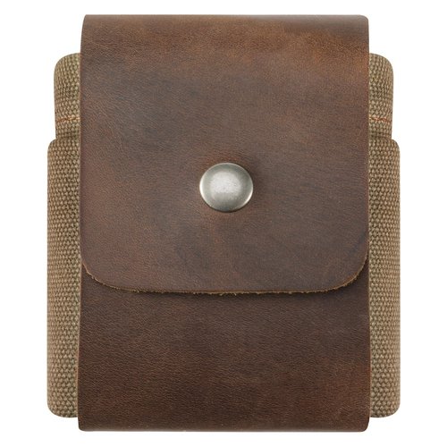 RingSun Waxed Canvas Mushroom Foraging Bag, Collapsible Outdoor Camping Foraging Pouch,Leather Bushcraft Belt Tinder Dump Pouchs